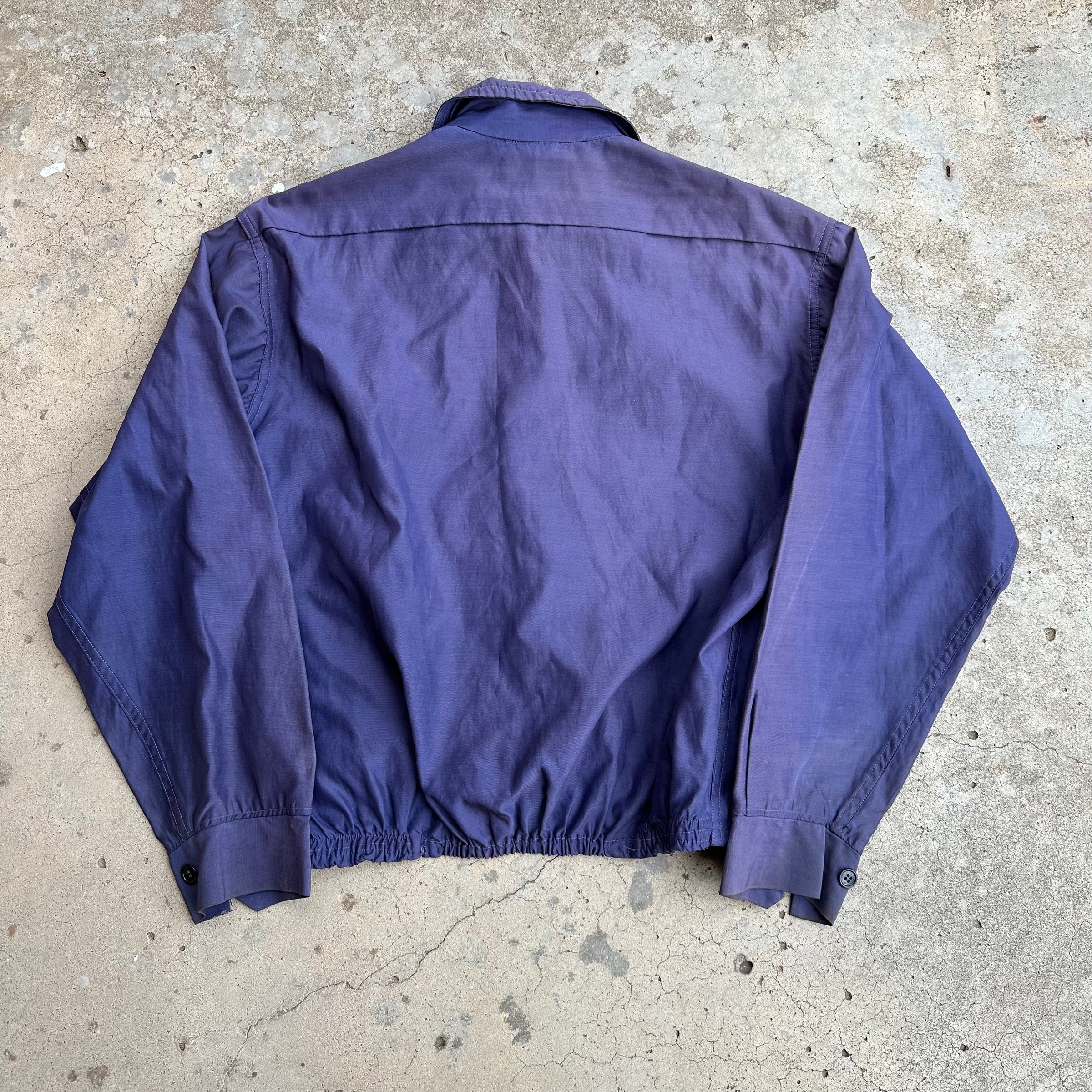 1950’s Purple Campus Nylon Rockabilly Work Jacket Size 42