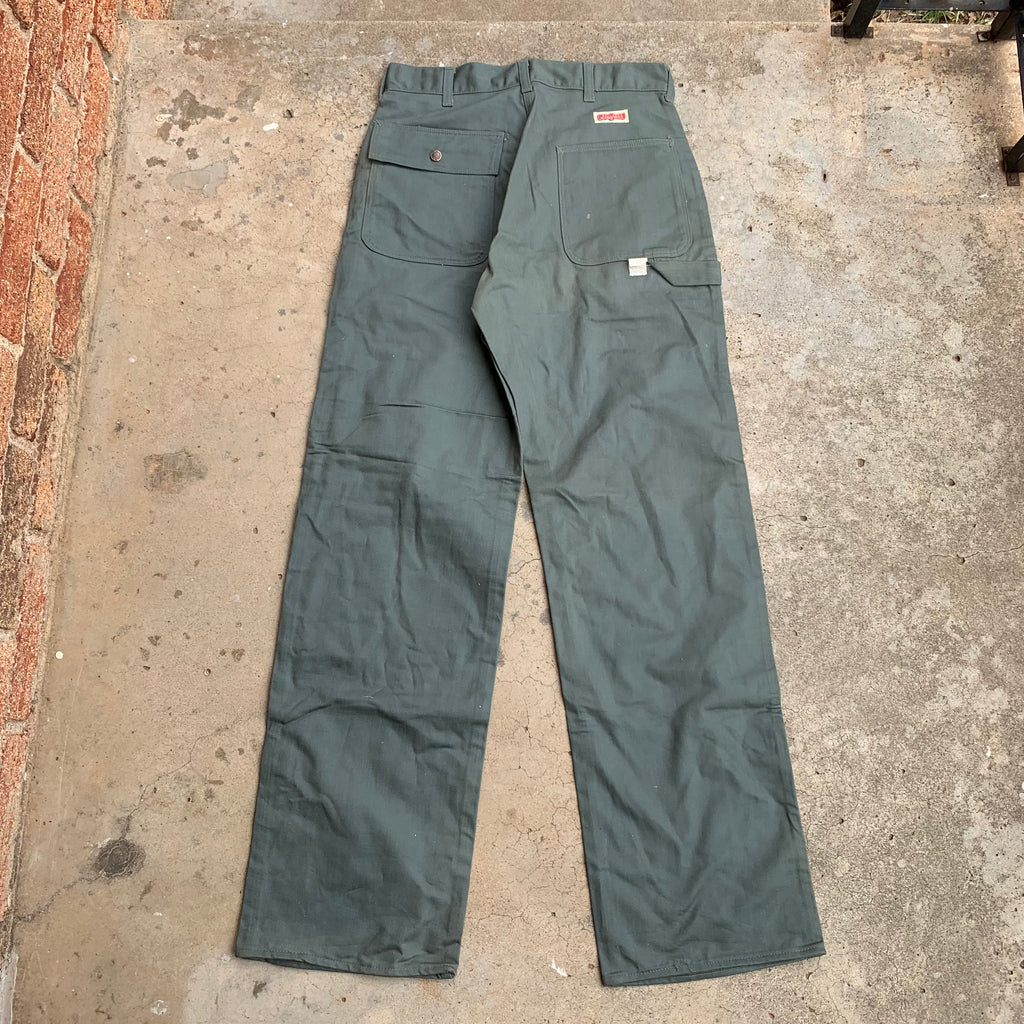1950s Pioneer Du-Alls Grey Sanforized Work Shirt | Size