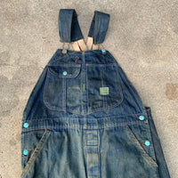 1940’s/50’s Jack Rabbit Low Back Denim Overalls 35” x 32”