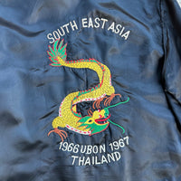 1960’s Vietnam War Thai Made Silk Souvenir Jacket Small