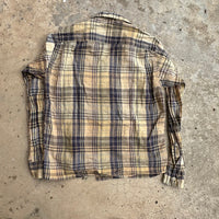1950’s/60’s Marlboro Plaid Loop Collar Shirt Small