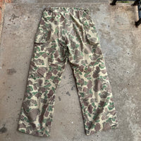 1950’s Repaired Frogskin Camo Hunting Pants 32” - 34” x 29”