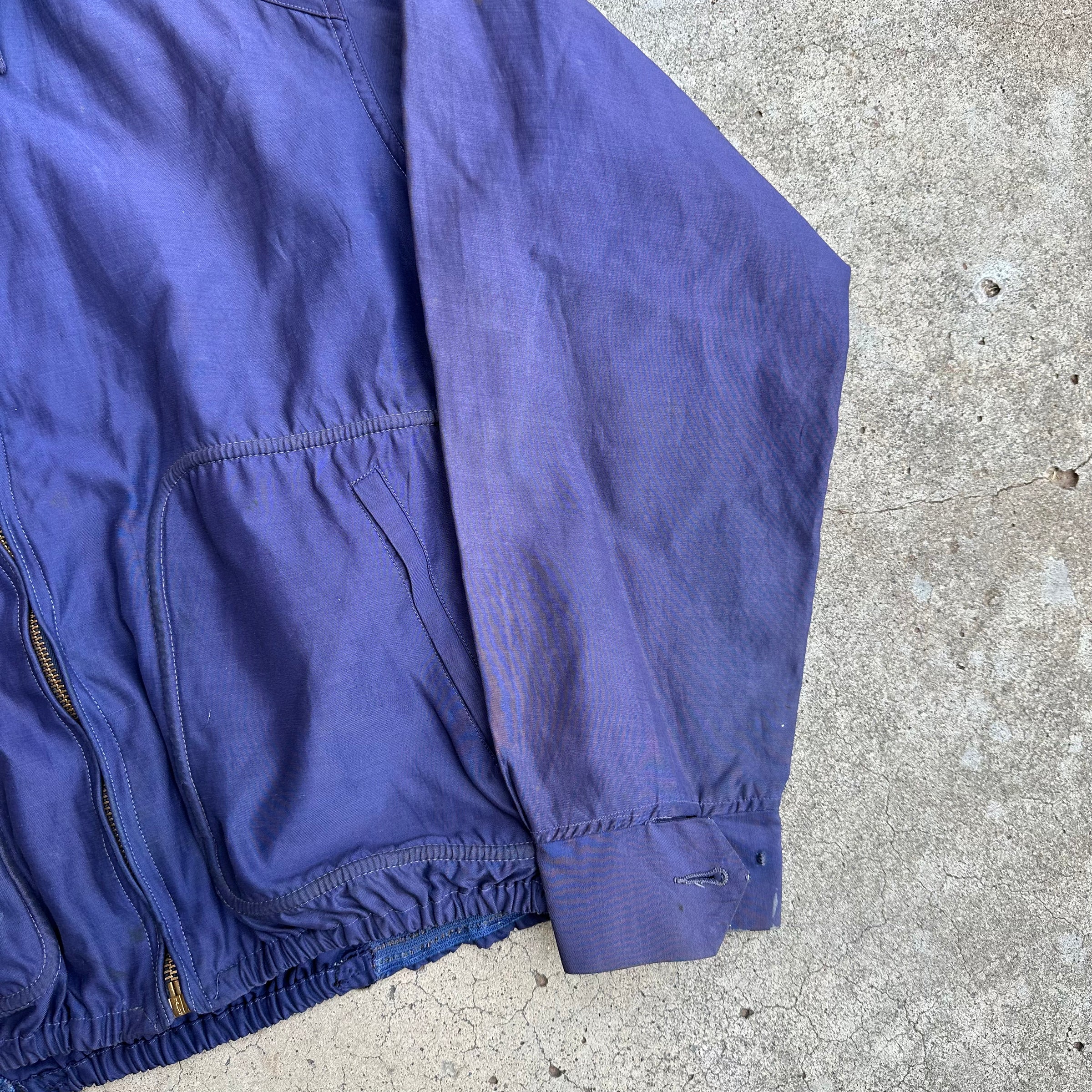 1950’s Purple Campus Nylon Rockabilly Work Jacket Size 42