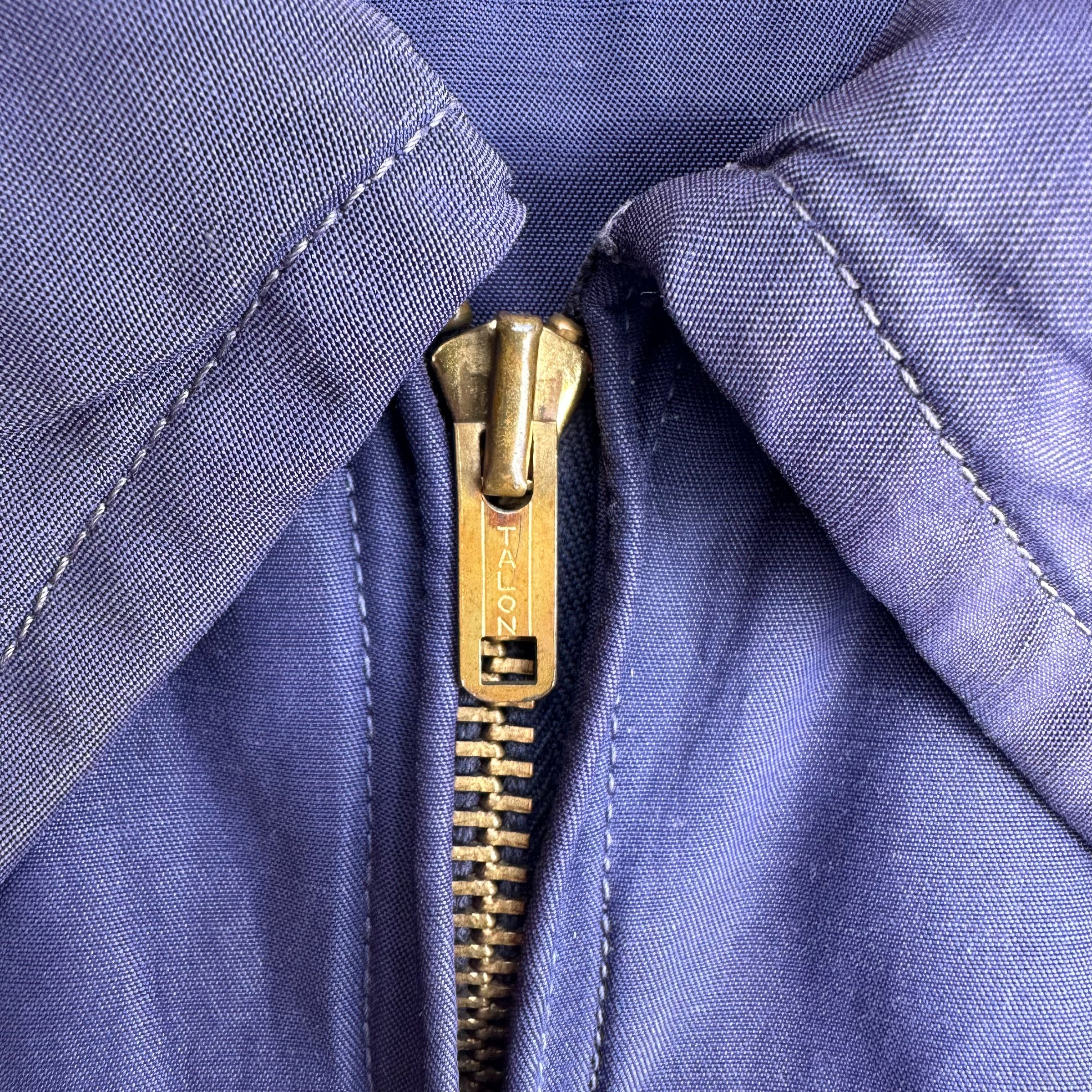 1950’s Purple Campus Nylon Rockabilly Work Jacket Size 42