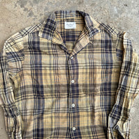 1950’s/60’s Marlboro Plaid Loop Collar Shirt Small