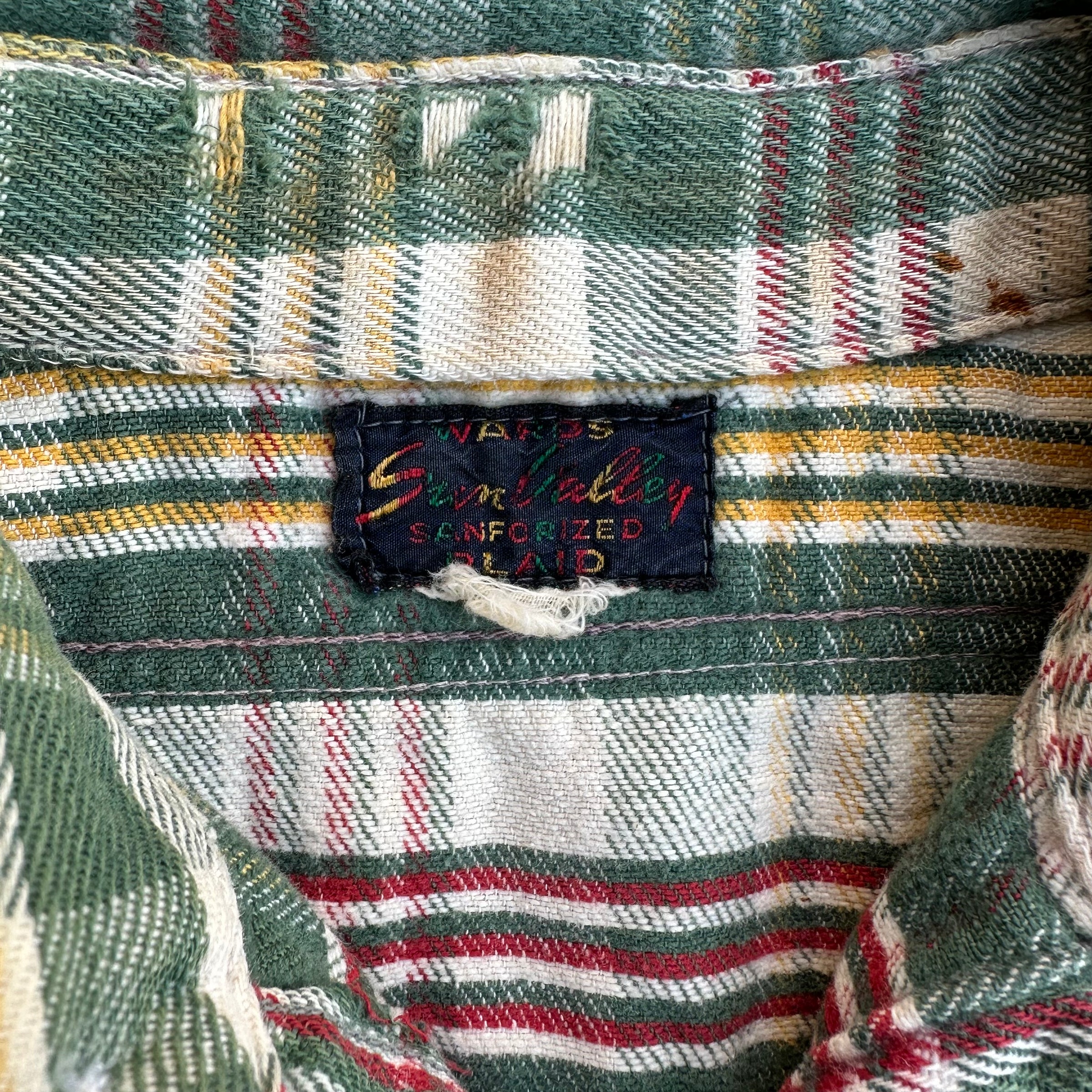 1940’s Sun Valley Plaid Cotton Flannel Shirt
