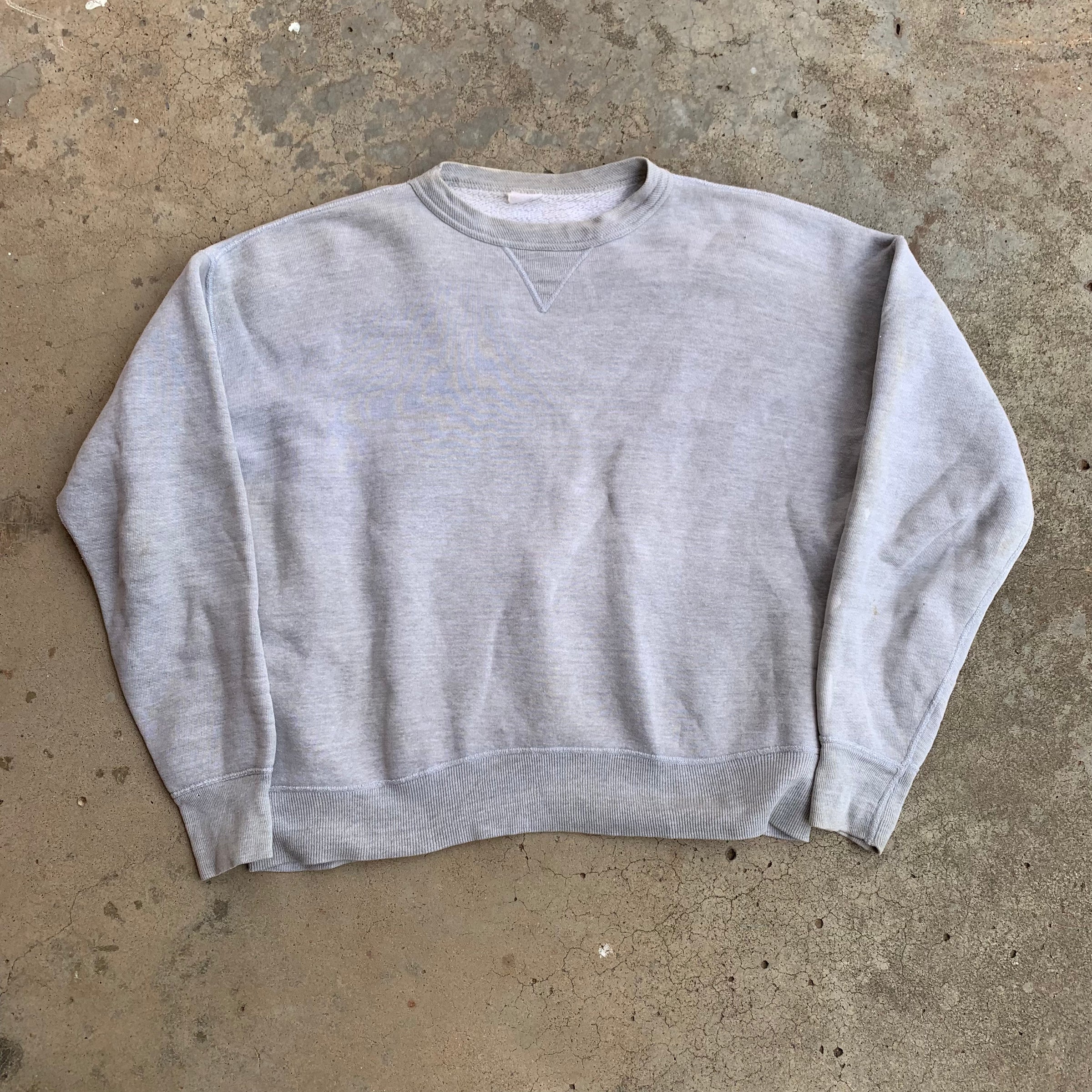 1950’s Grey Single V Crewneck Sweatshirt XL
