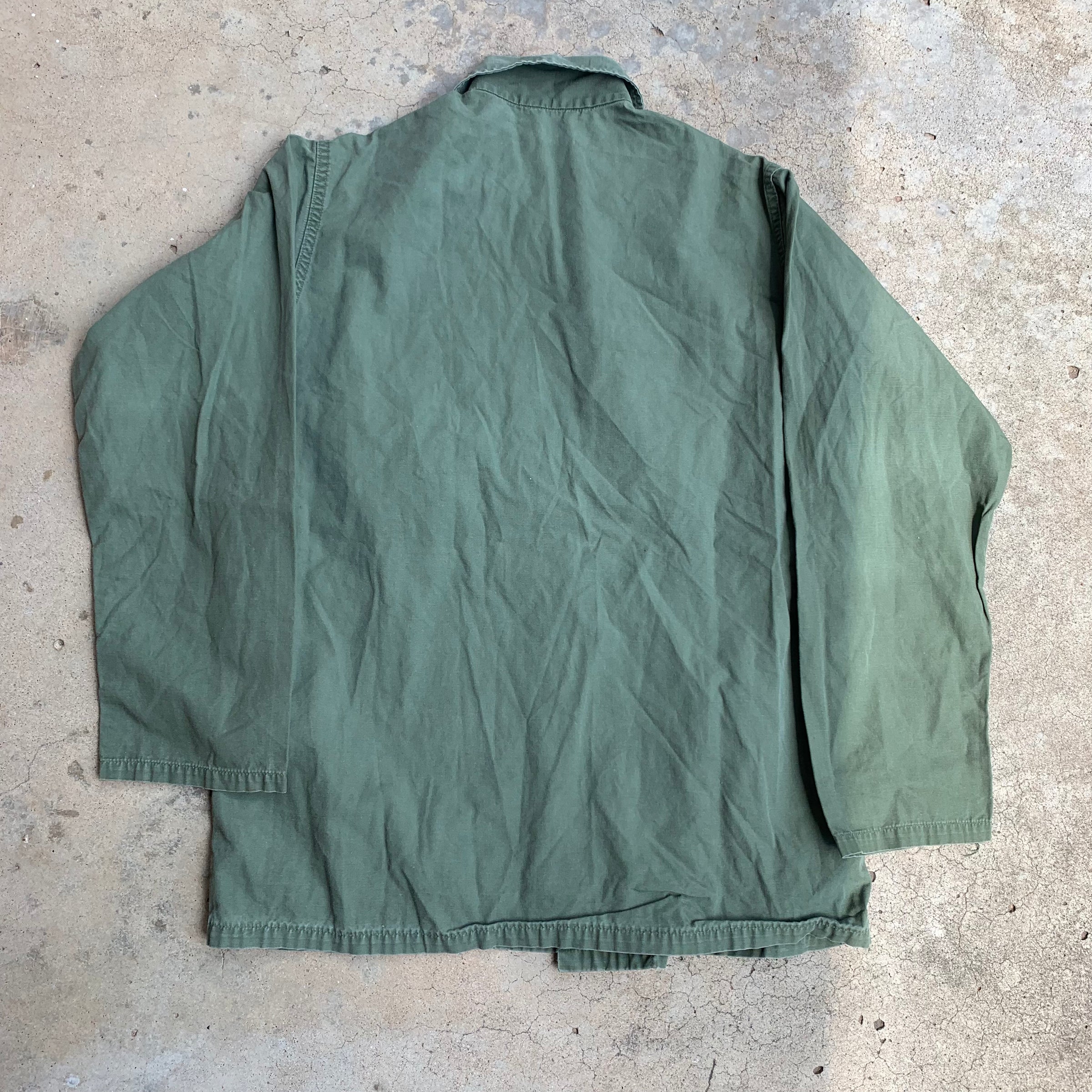 1960's Private Purchase First Pattern Poplin Fatigue Shirt Medium