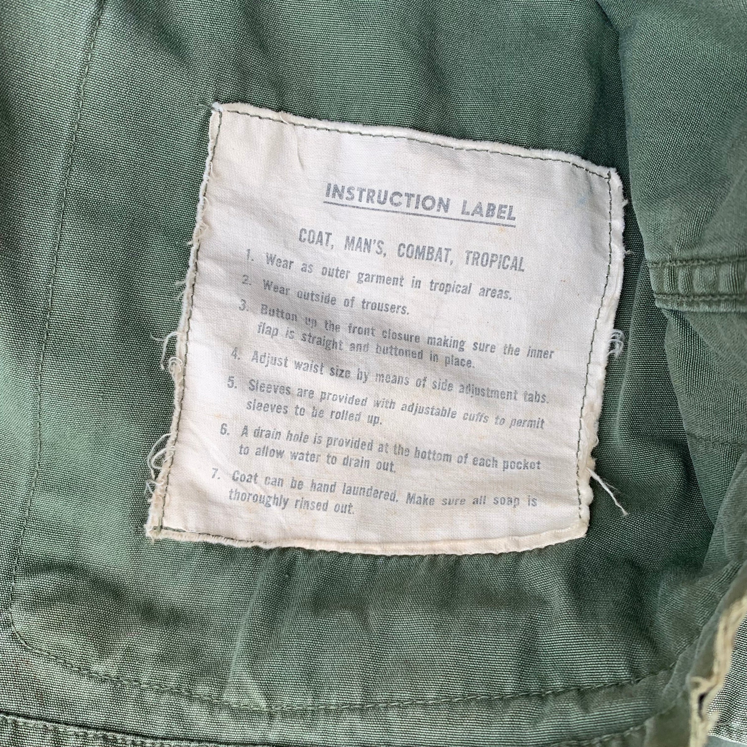 1963 Stenciled First Pattern Jungle Jacket Small Short