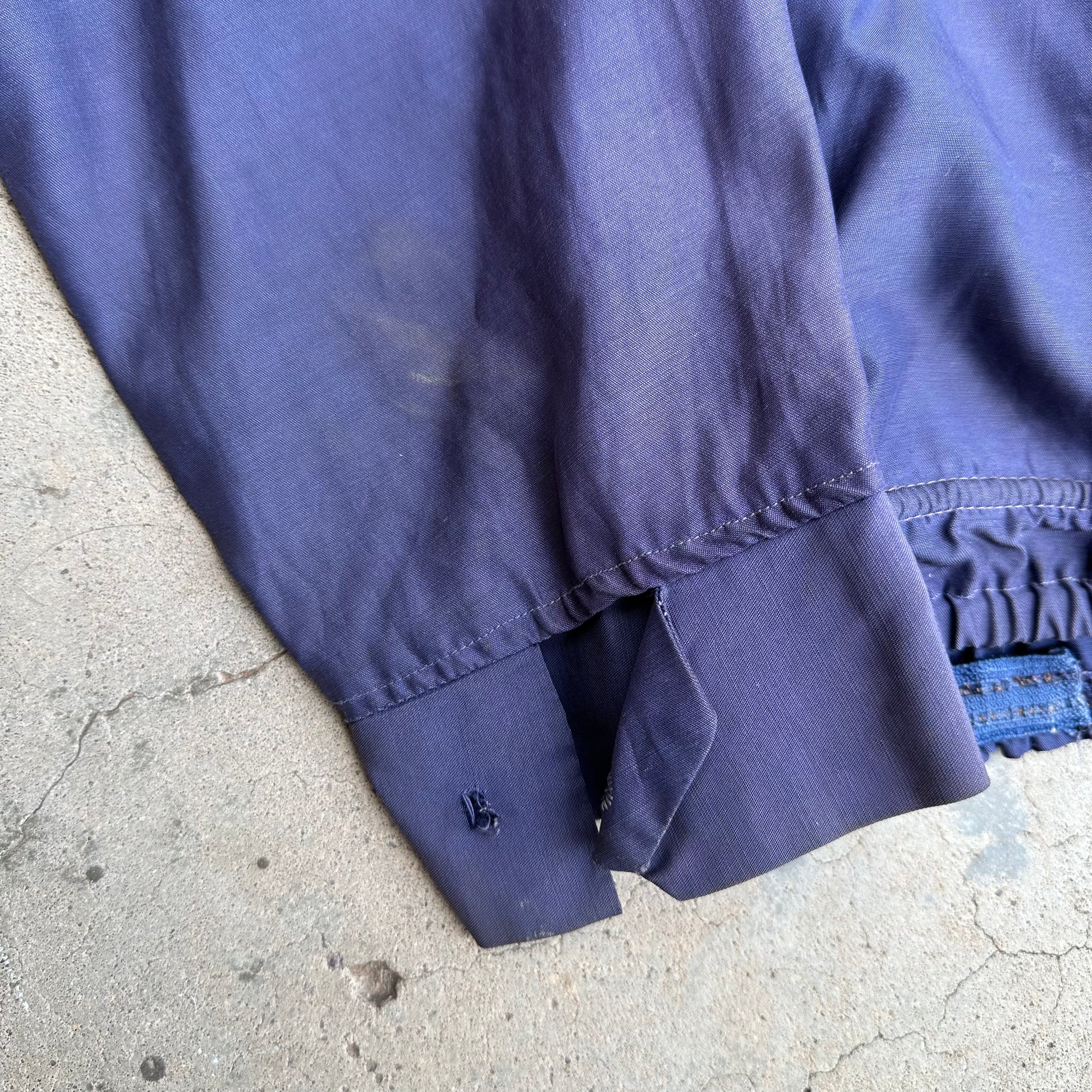 1950’s Purple Campus Nylon Rockabilly Work Jacket Size 42