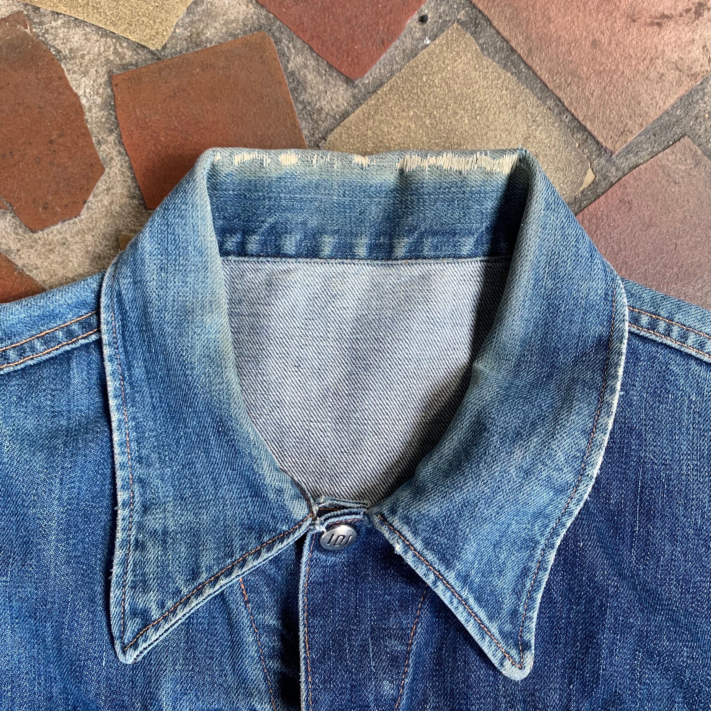 1950’s Montgomery Ward 101 Type 2 Style Denim Jacket 25” Chest