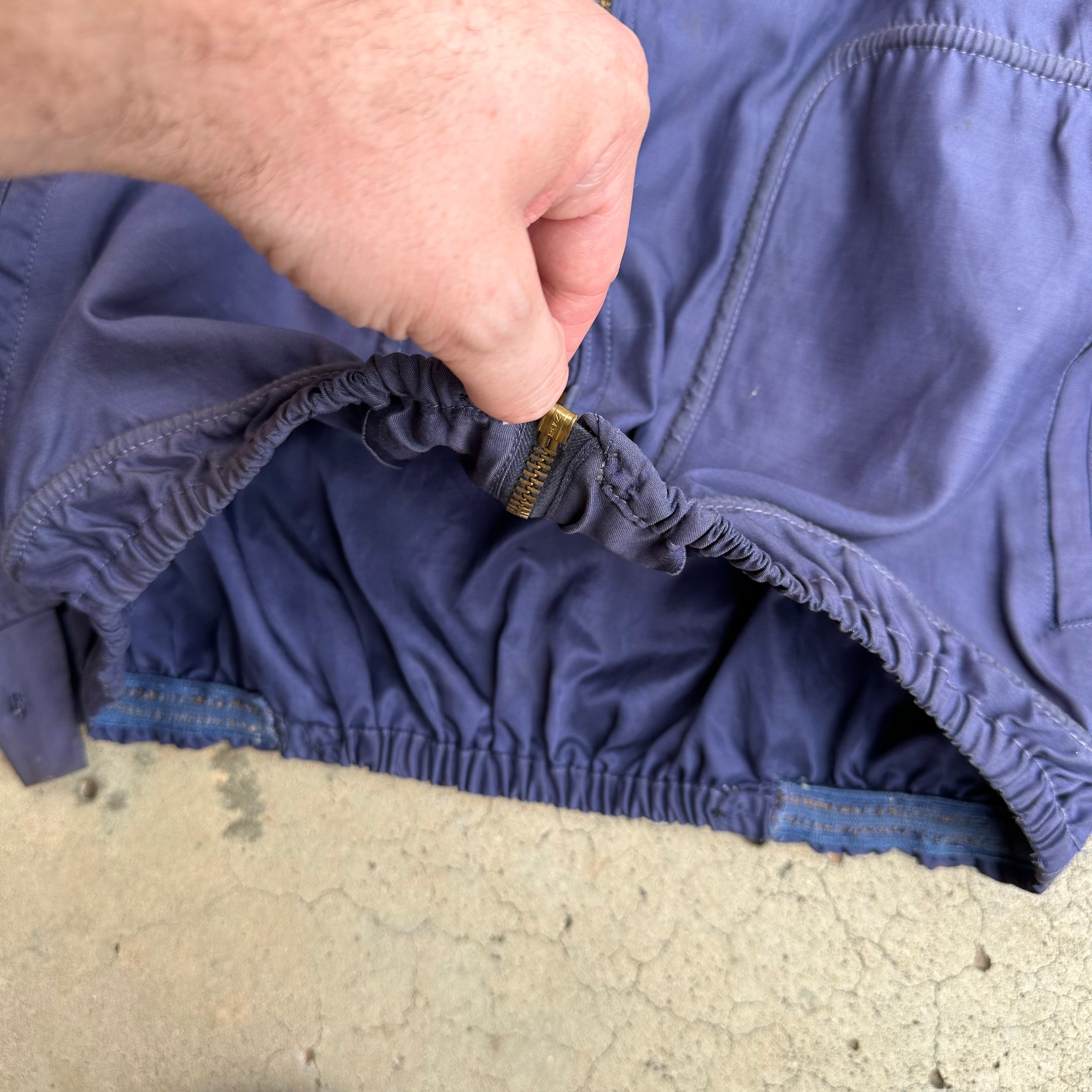 1950’s Purple Campus Nylon Rockabilly Work Jacket Size 42