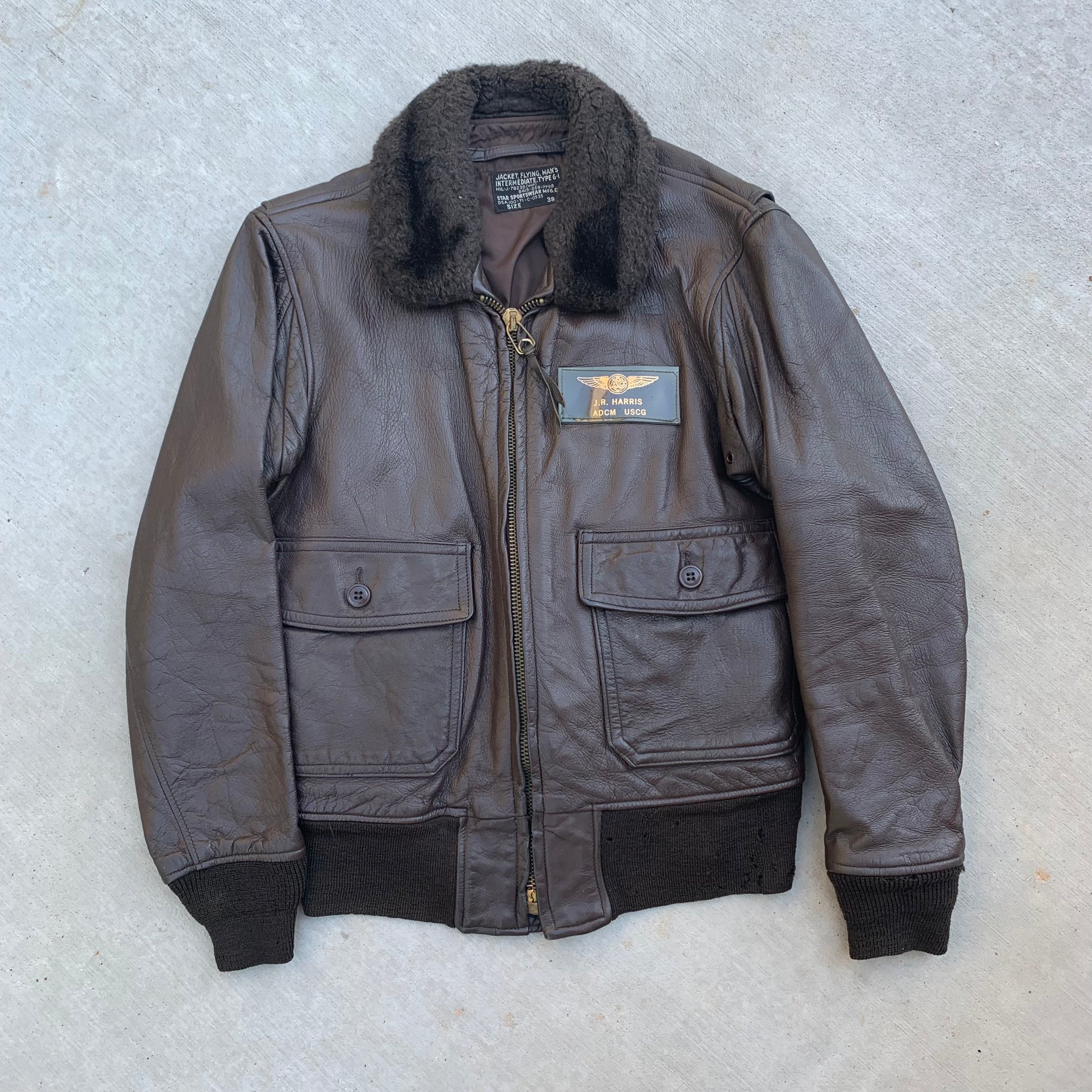 1970’s USCG G-1 Flight Jacket Size 38