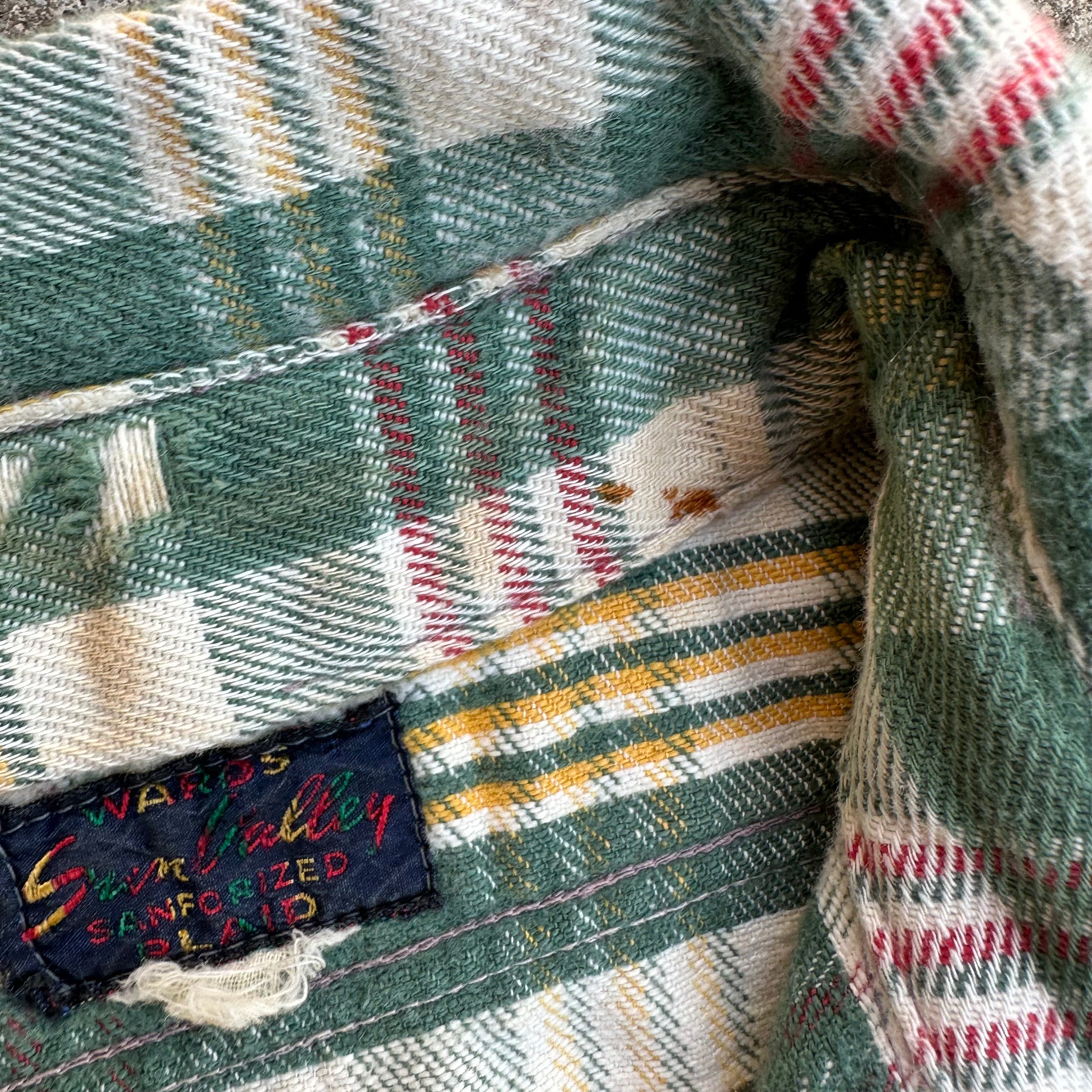 1940’s Sun Valley Plaid Cotton Flannel Shirt