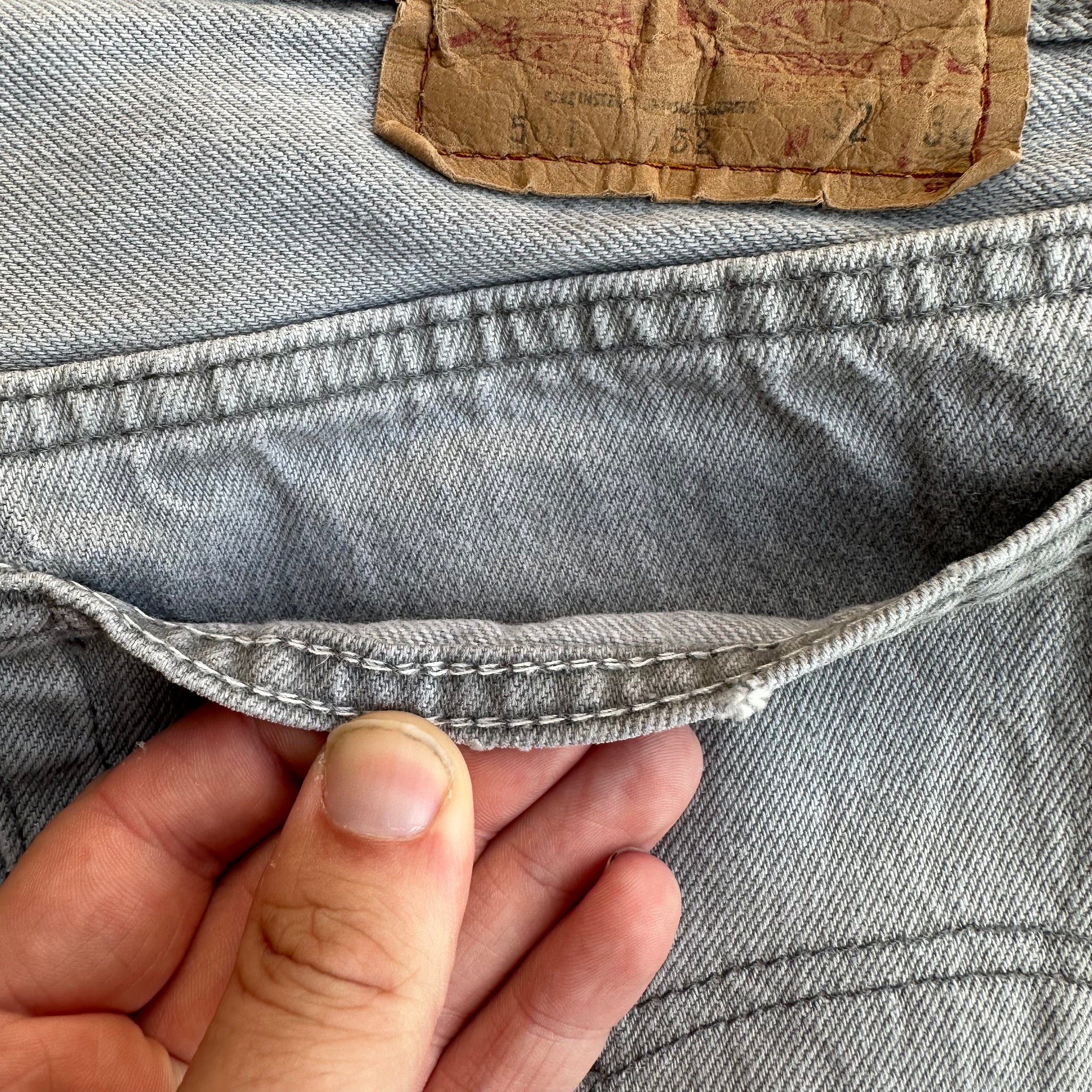 1980’s Levi’s 501 Grey Denim Jean Shorts 30” x 4.5”
