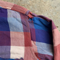 1950’s Thrashed Sun Valley Cotton Flannel Shirt Medium