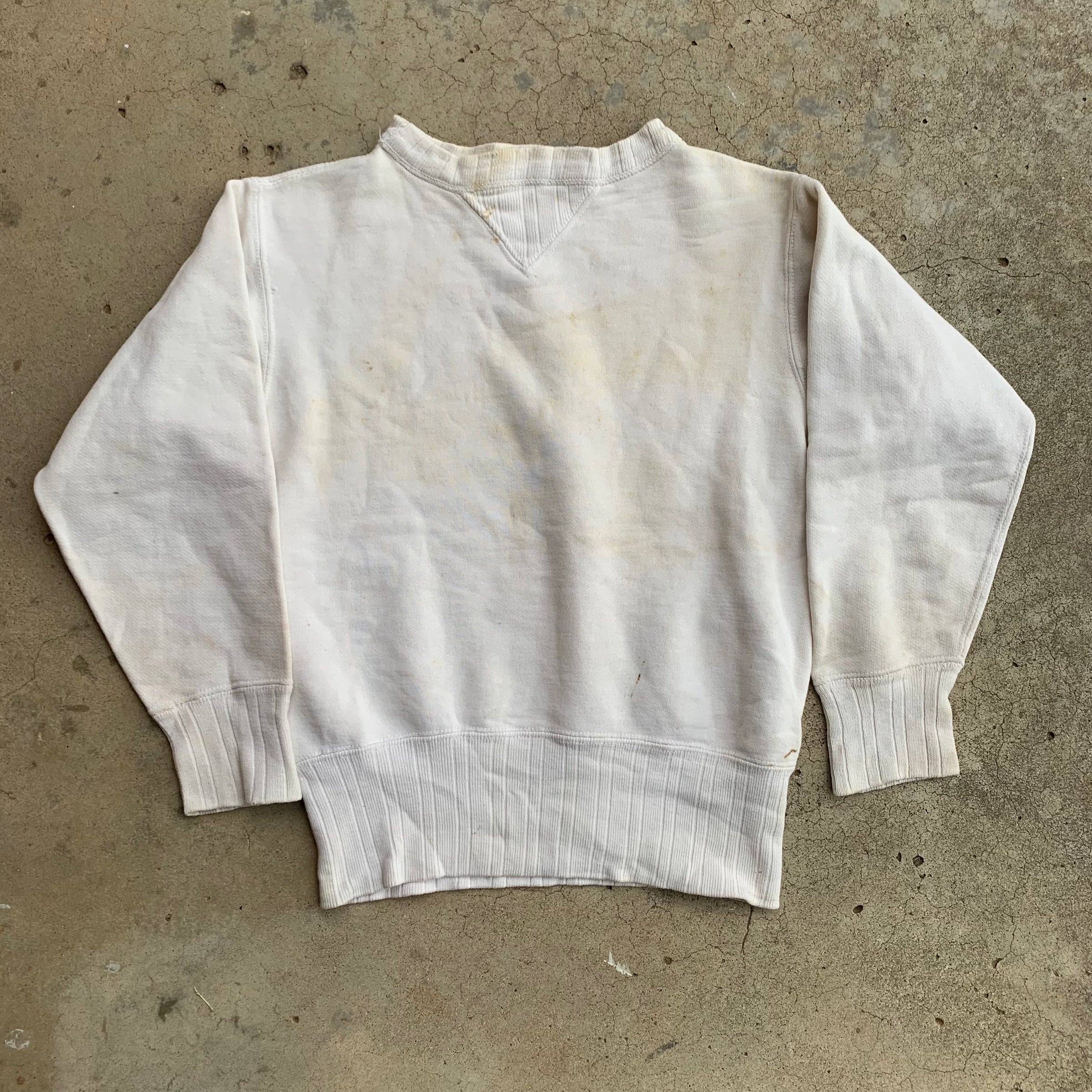 1940’s Thrashed WWII Stenciled Double V Sweatshirt Small