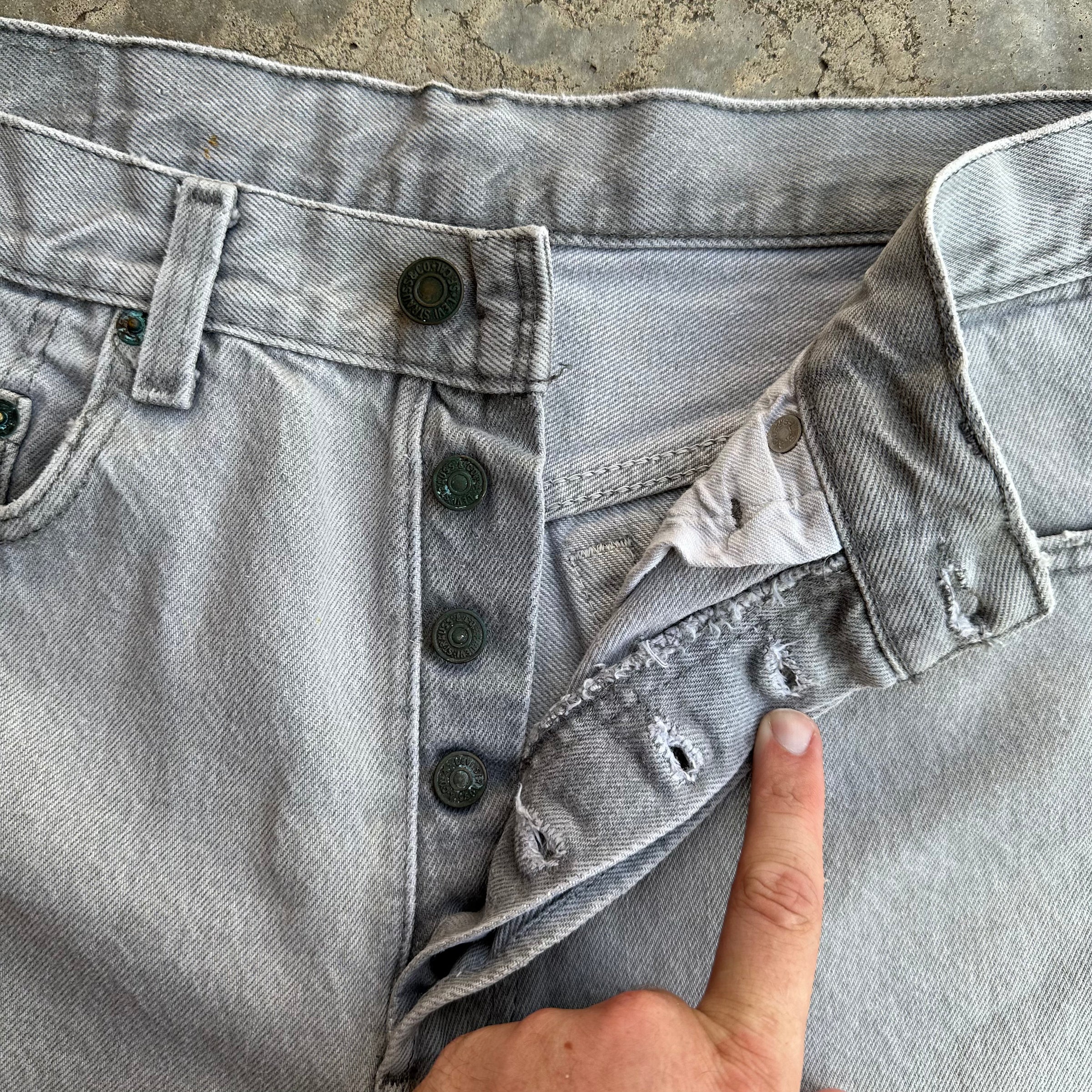 1980’s Levi’s 501 Grey Denim Jean Shorts 30” x 4.5”