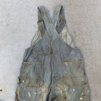 1940’s Thrashed Drum Major Hickory Stripe Overalls 34” x 29”