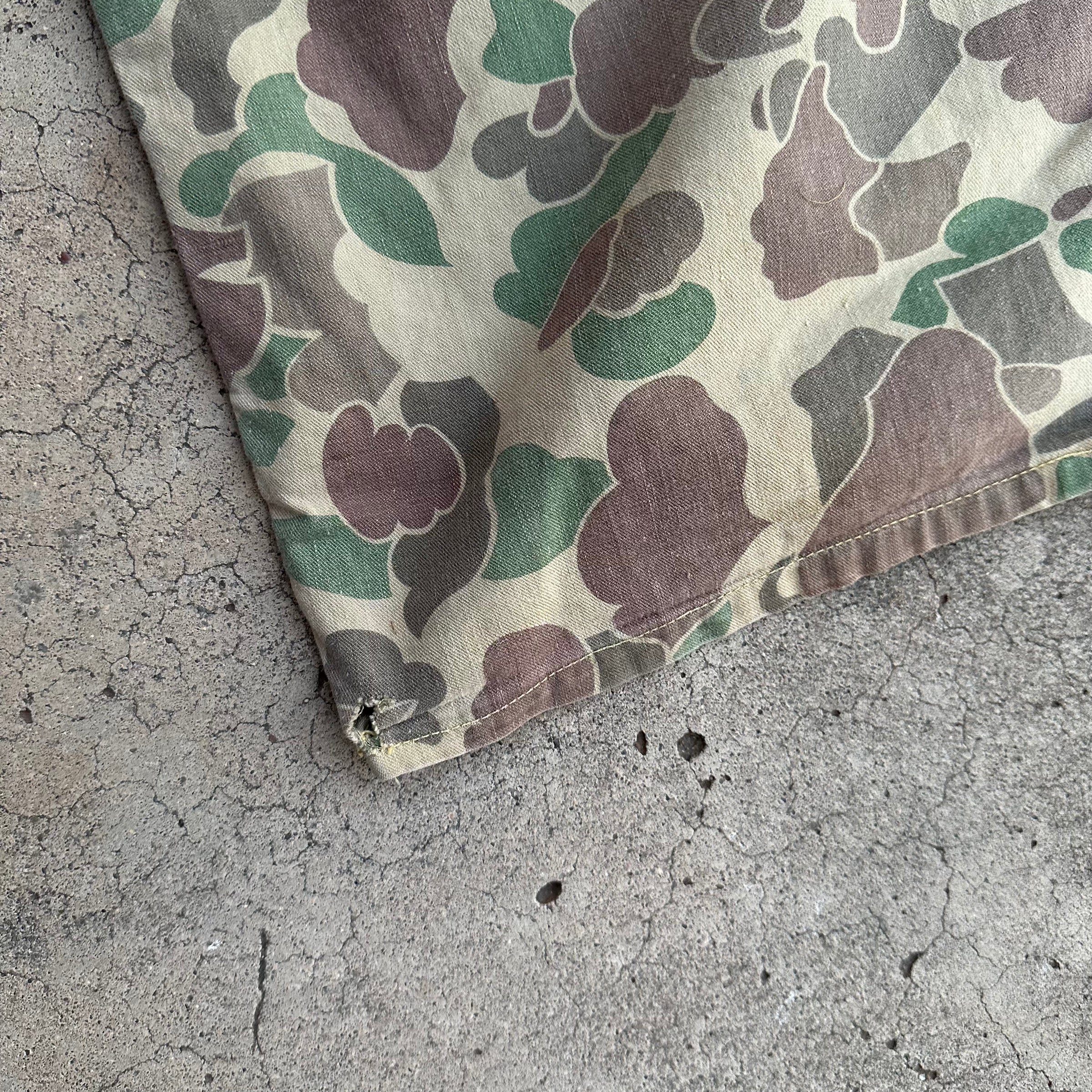 1950’s Repaired Frogskin Camo Hunting Pants 32” - 34” x 29”