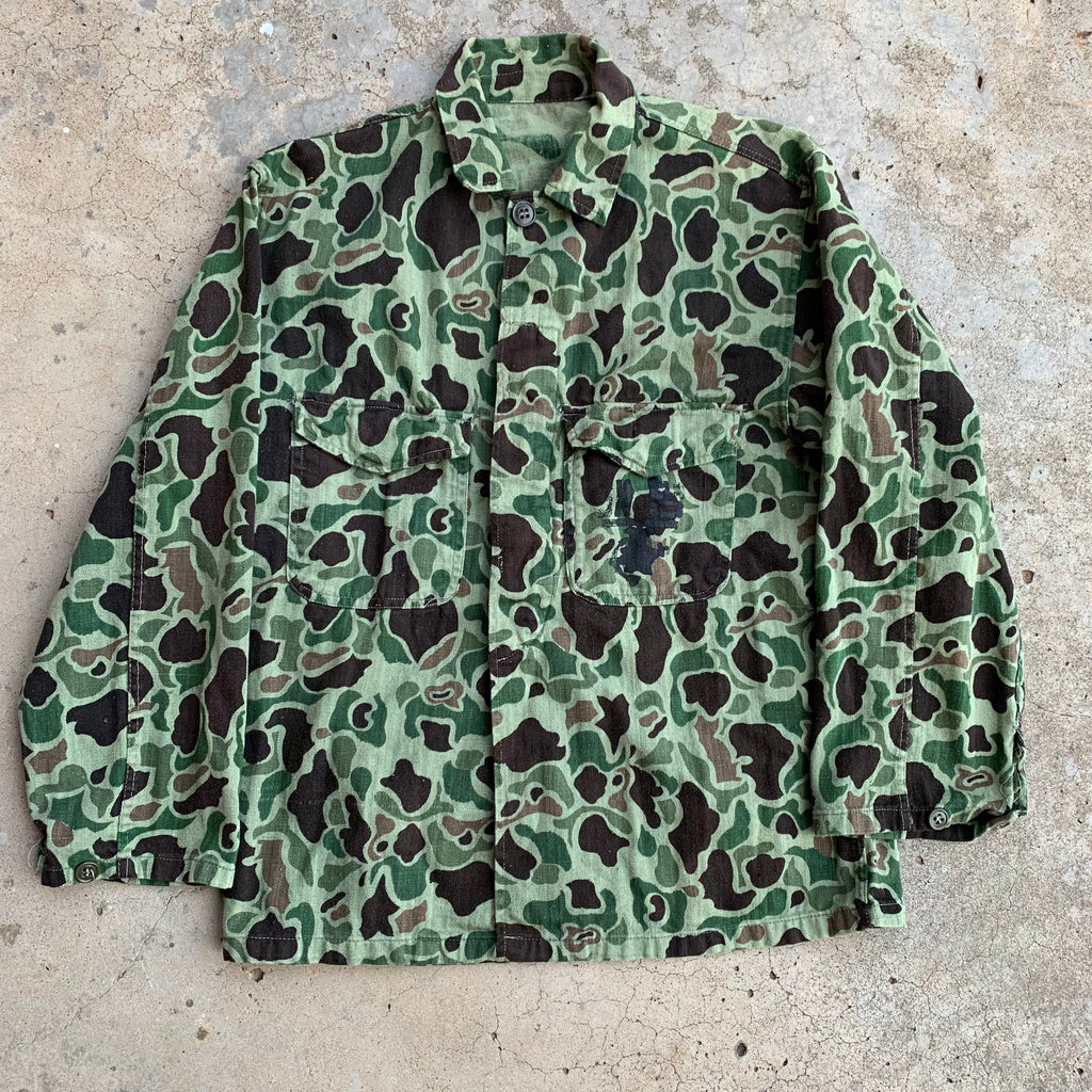 1960's Korean Frogskin Camo HBT Shirt Small – Little Chum Vintage 1960's Korean Frogskin Camo HBT Shirt Small – Little Chum Vintage