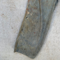 1940’s Thrashed Drum Major Hickory Stripe Overalls 34” x 29”