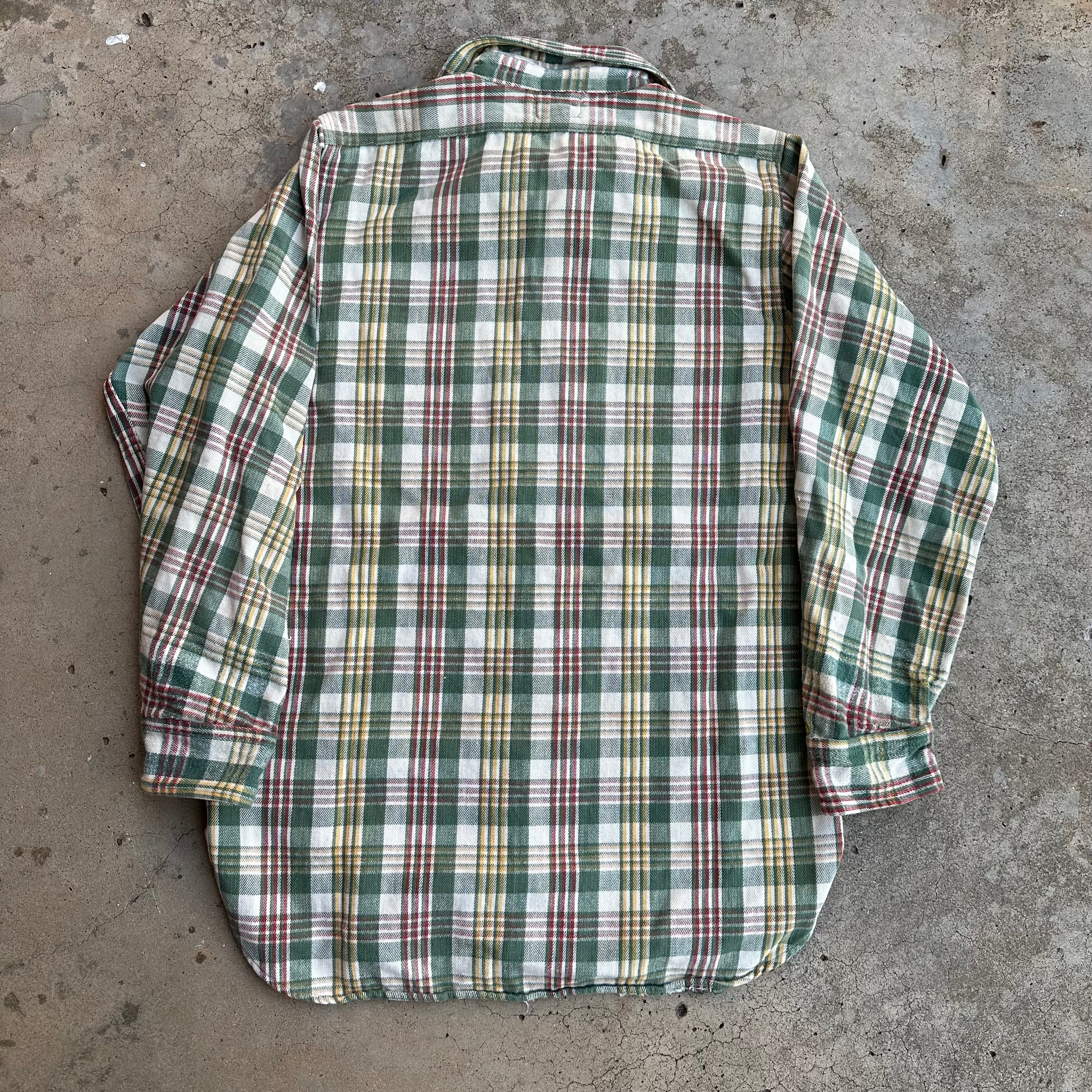 1940’s Sun Valley Plaid Cotton Flannel Shirt