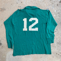 1950's Lace Front Numbered Cotton Knit Jersey Small