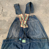 1940’s/50’s Jack Rabbit Low Back Denim Overalls 35” x 32”