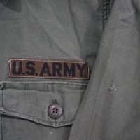 1960's Vietnam War US Army OG-107 Fatigue Shirt with Cut Sleeves Medium
