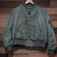 1950's Sage Green US Air Force Reversible MA-1 Bomber Jacket Large