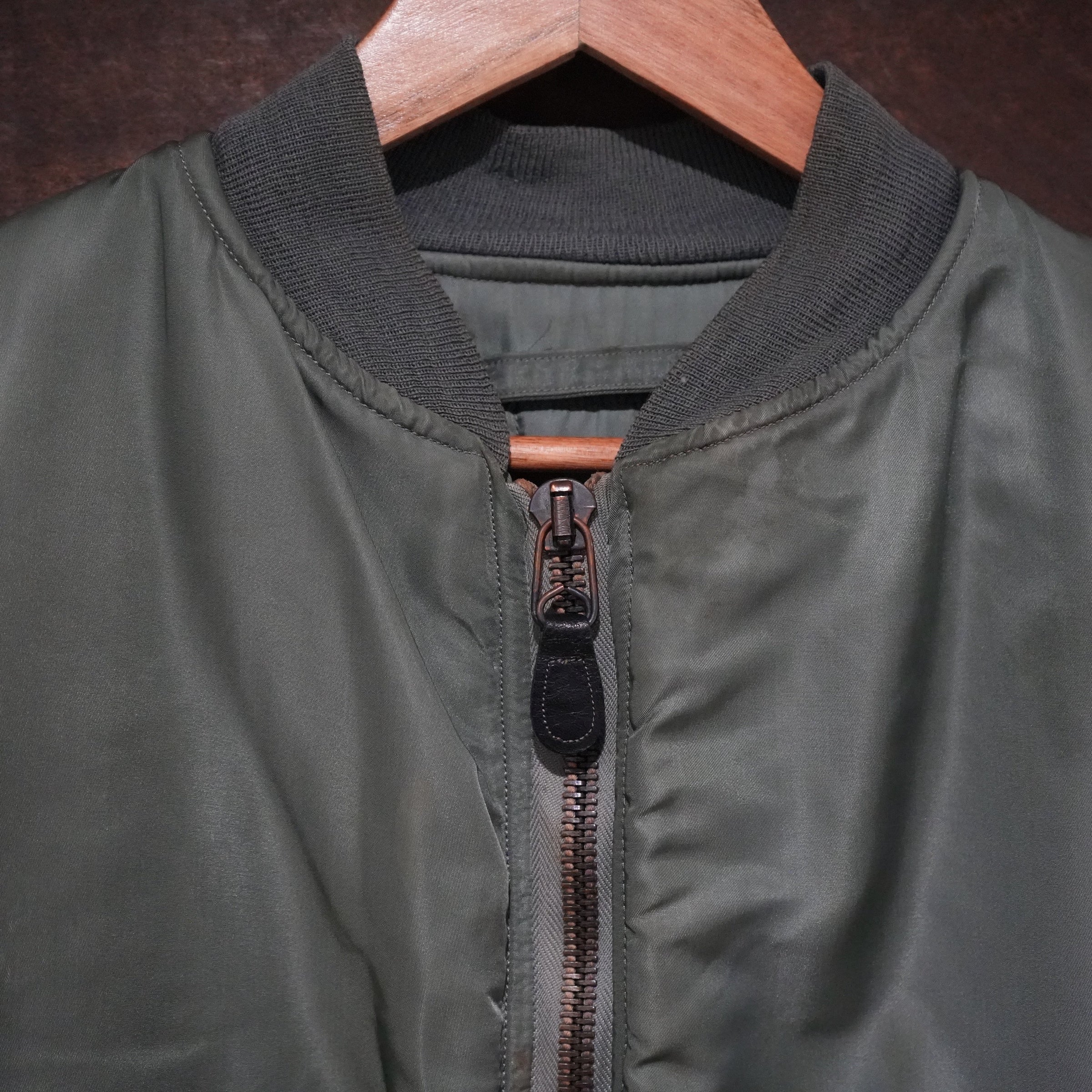 1950's Sage Green US Air Force Reversible MA-1 Bomber Jacket Large