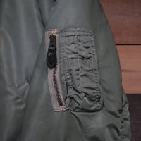 1950's Sage Green US Air Force Reversible MA-1 Bomber Jacket Large