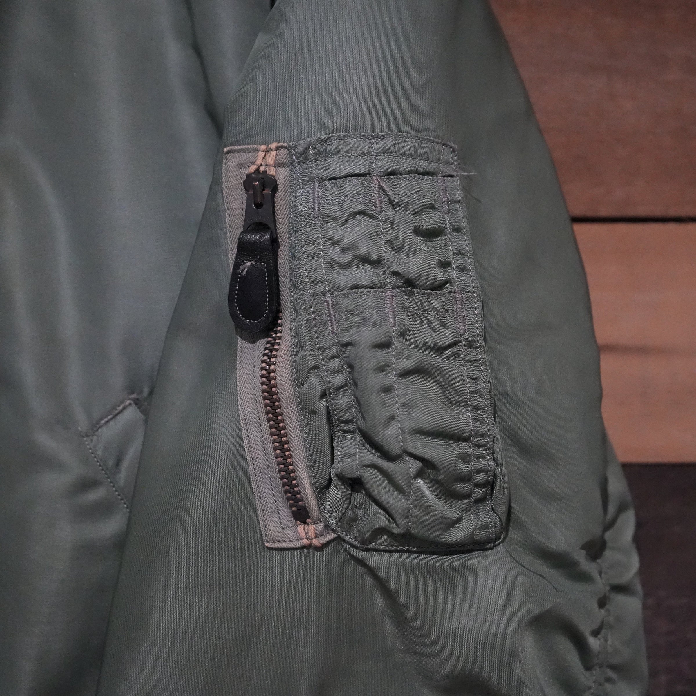 1950's Sage Green US Air Force Reversible MA-1 Bomber Jacket Large