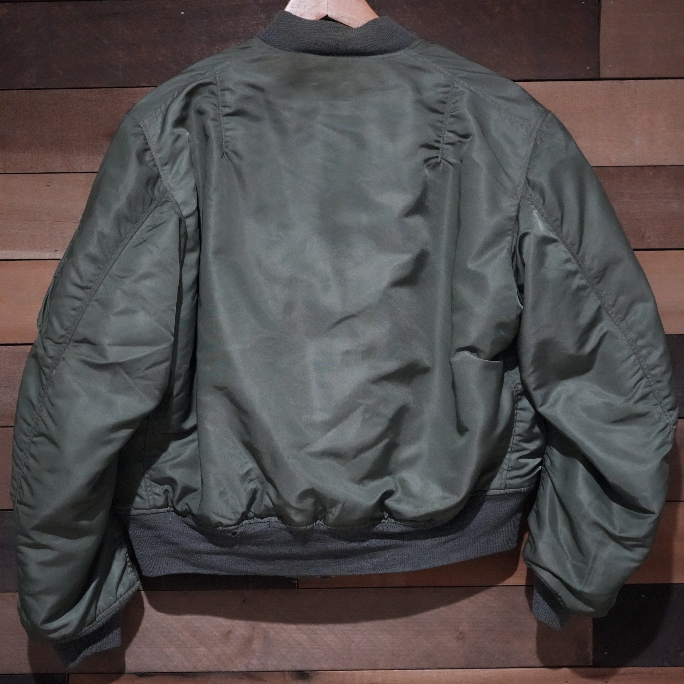 1950's Sage Green US Air Force Reversible MA-1 Bomber Jacket Large