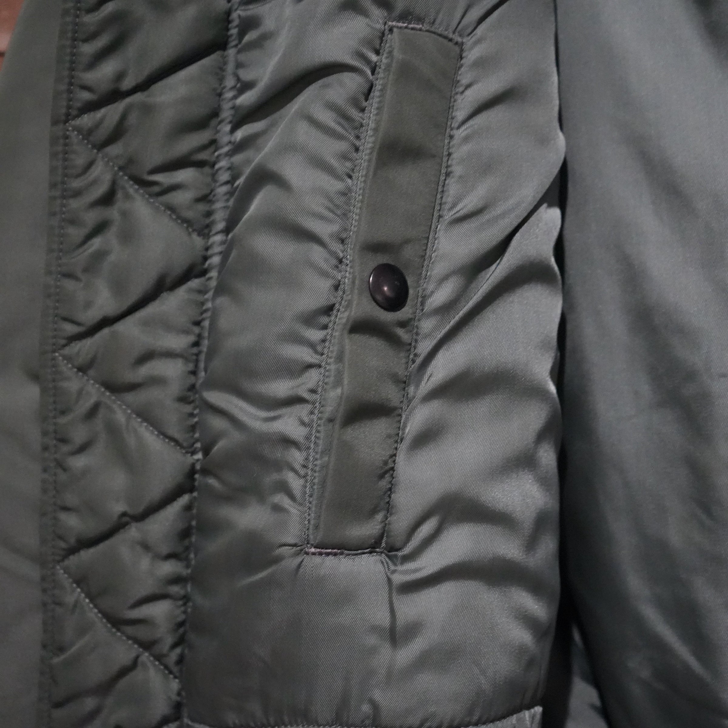 1950's Sage Green US Air Force Reversible MA-1 Bomber Jacket Large