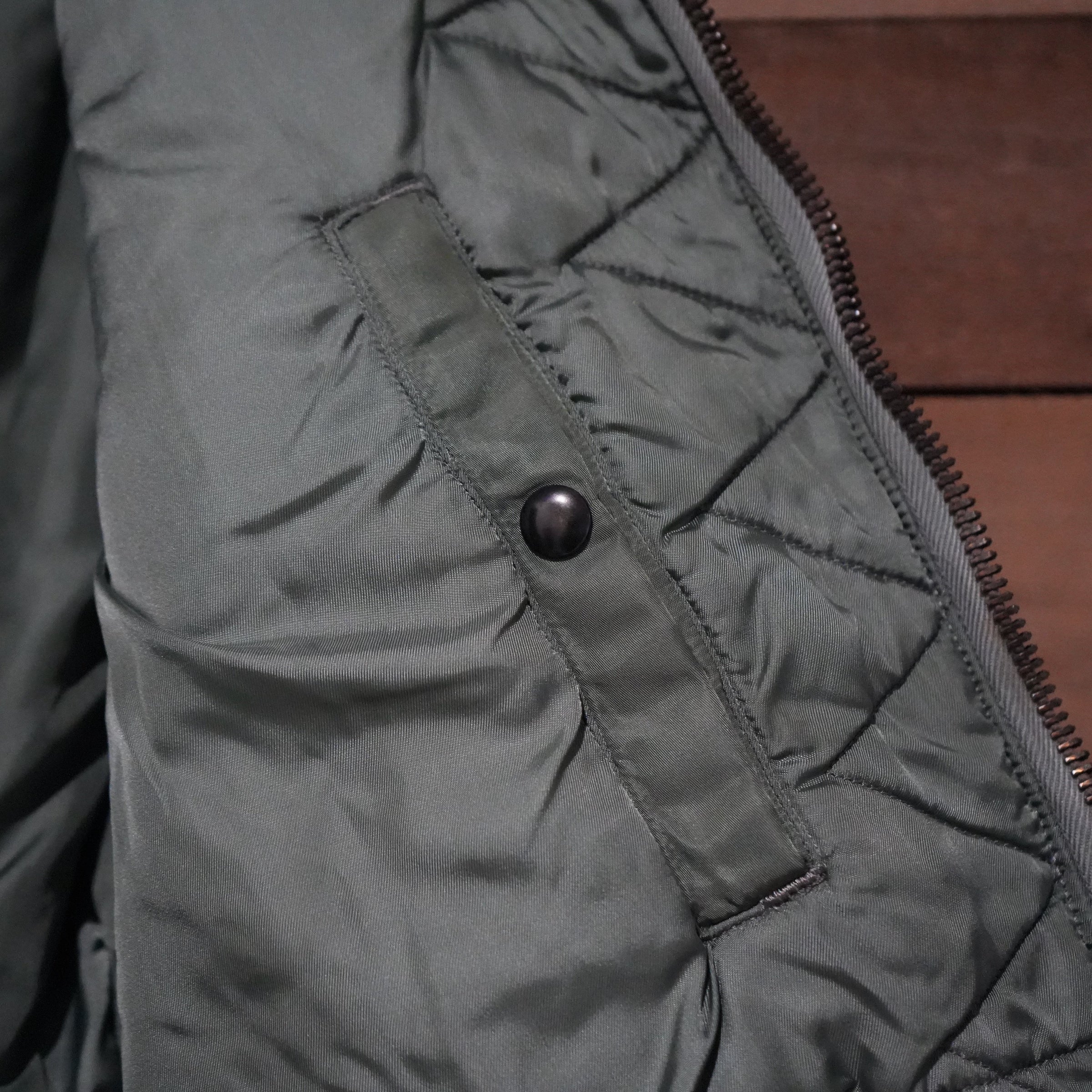 1950's Sage Green US Air Force Reversible MA-1 Bomber Jacket Large