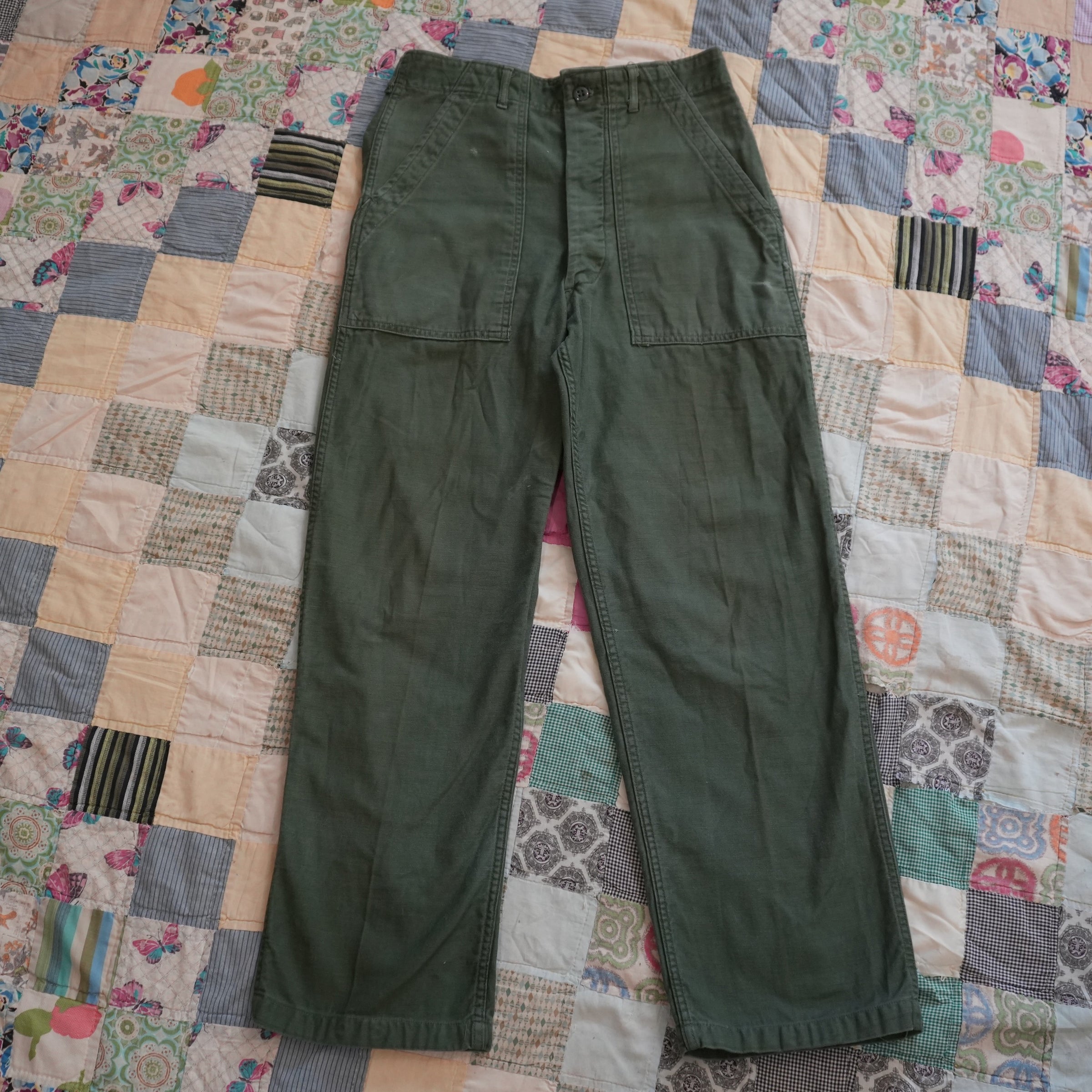 1960's Vietnam War OG-107 Fatigue Pants 29" x 28"