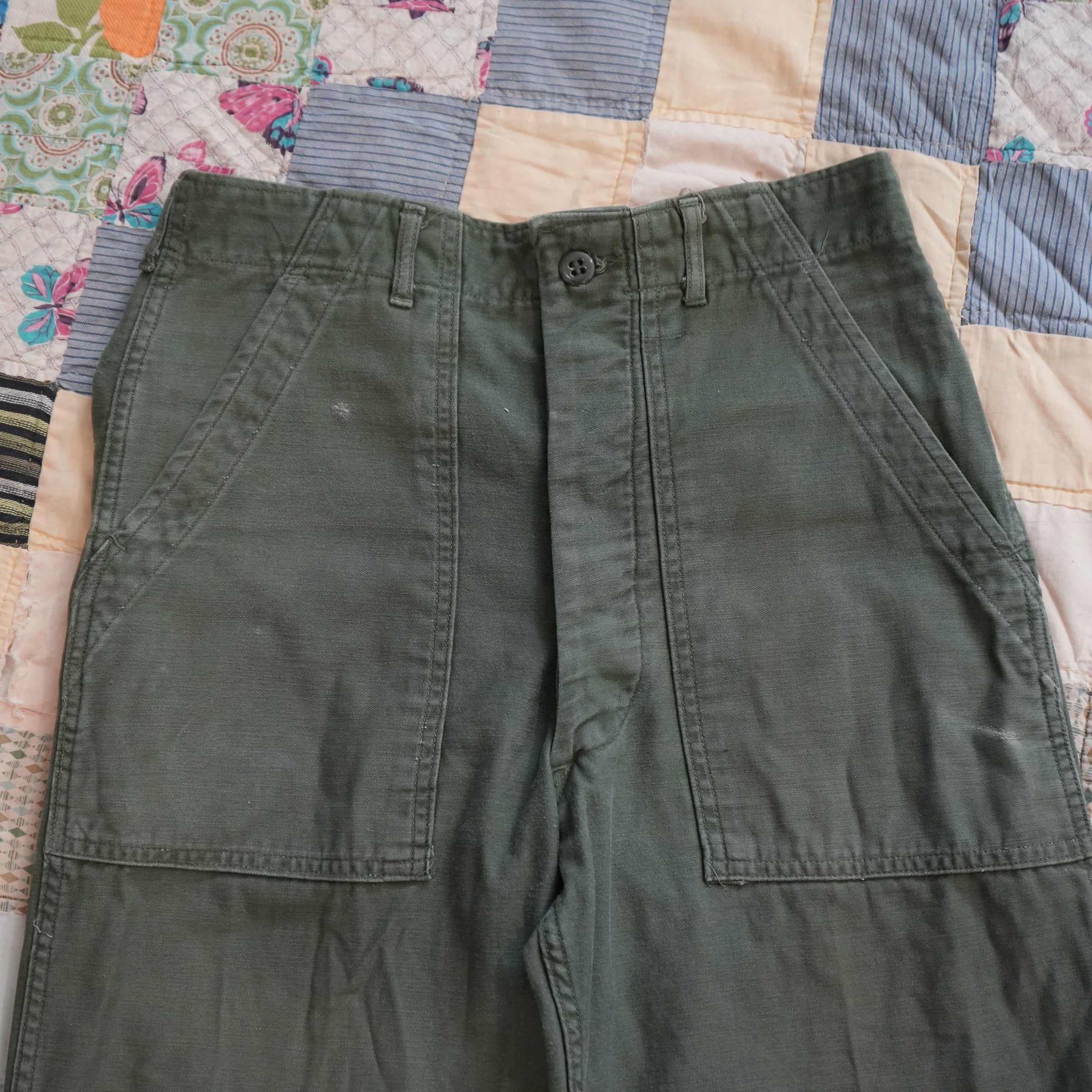 1960's Vietnam War OG-107 Fatigue Pants 29" x 28"