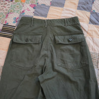 1960's Vietnam War OG-107 Fatigue Pants 29" x 28"