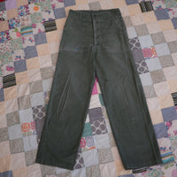 1960's-1970's Vietnam War OG-107 Fatigue Pants 28" x 29.5"