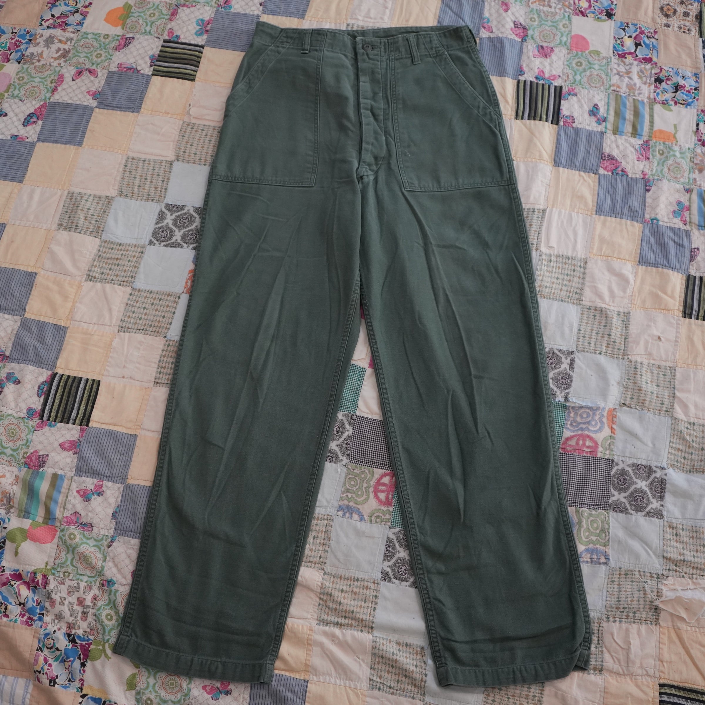 1960's Vietnam War OG-107 Fatigue Pants 32.5" x 32"