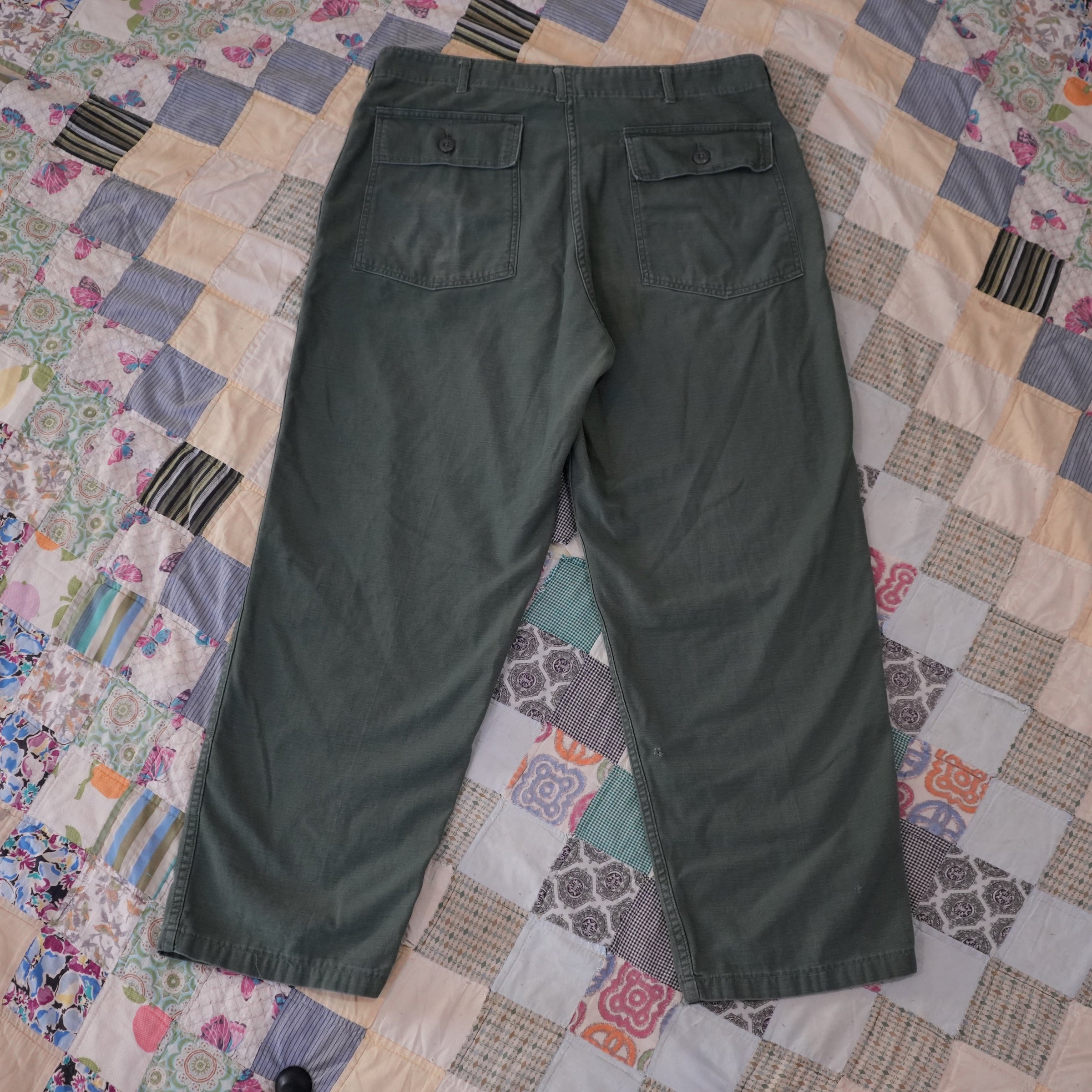 1960's/1970's Vietnam War OG-107 Fatigue Pants 36" x 28"