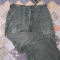 1960's Vietnam War OG-107 Fatigue Pants 30" x 29"