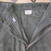 1960's Vietnam War OG-107 Fatigue Pants 30" x 29"