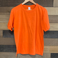 1970's Thin Orange Blank T-Shirt Short Large