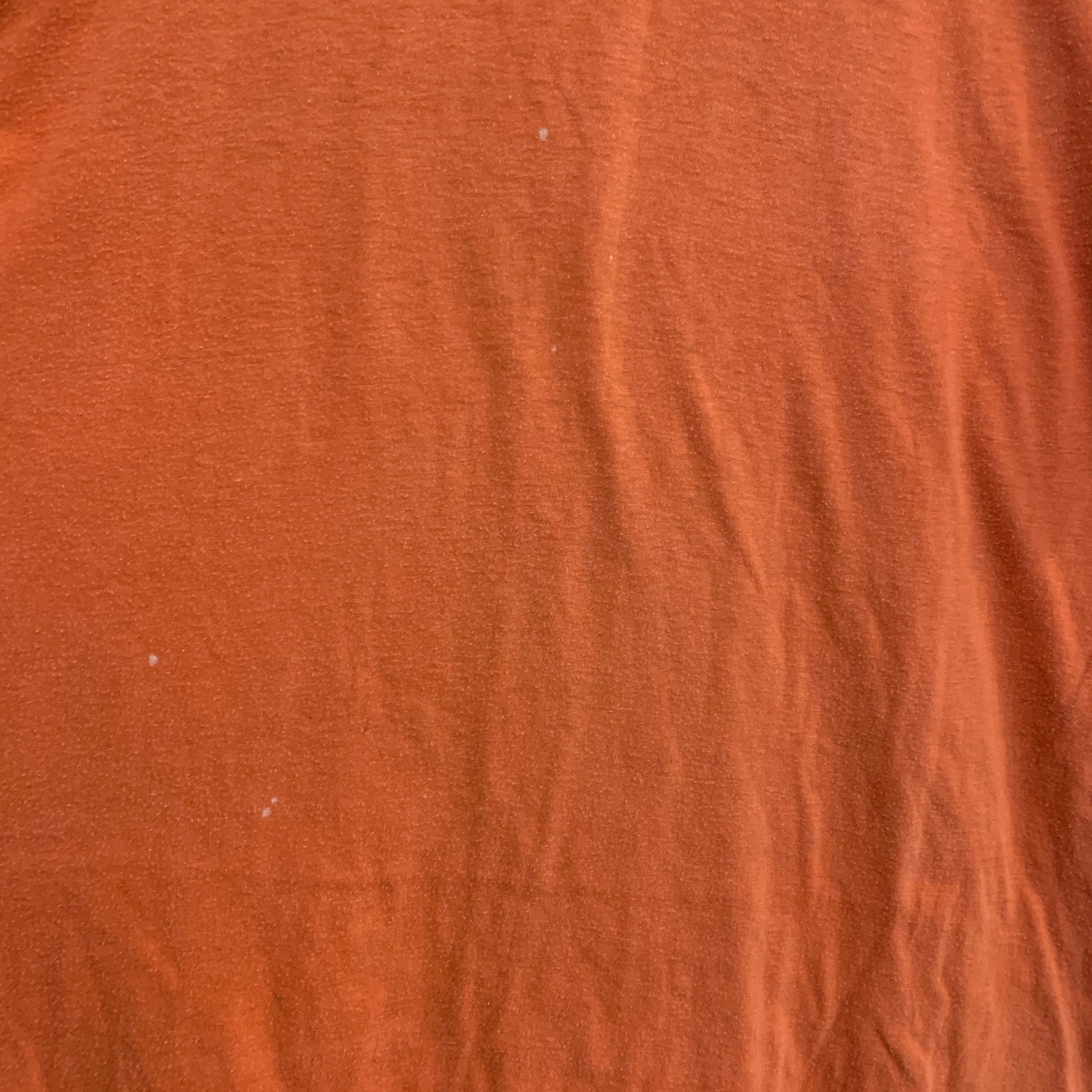 1970's Thin Orange Blank T-Shirt Short Large