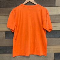1970's Thin Orange Blank T-Shirt Short Large