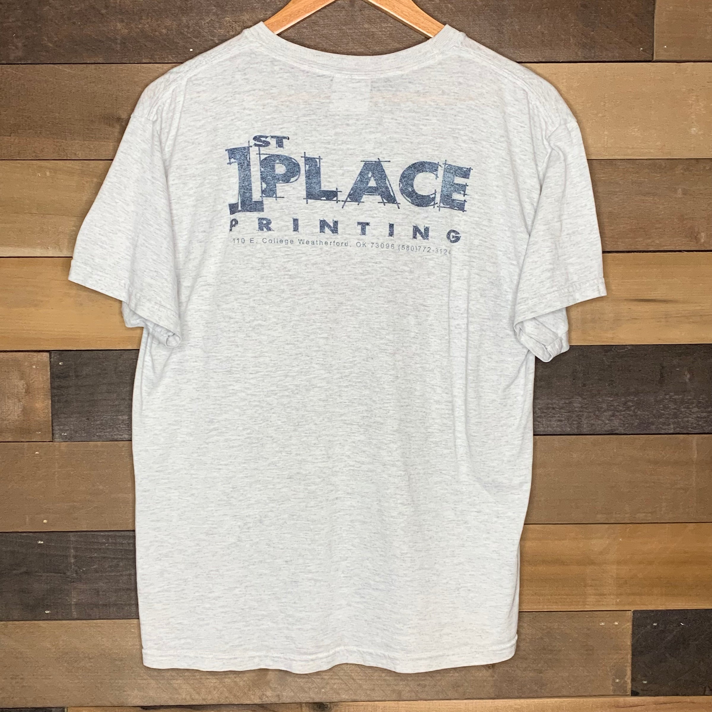 1990's Faded Heather Grey Southwestern Bulldogs Basketball T-Shirt Large