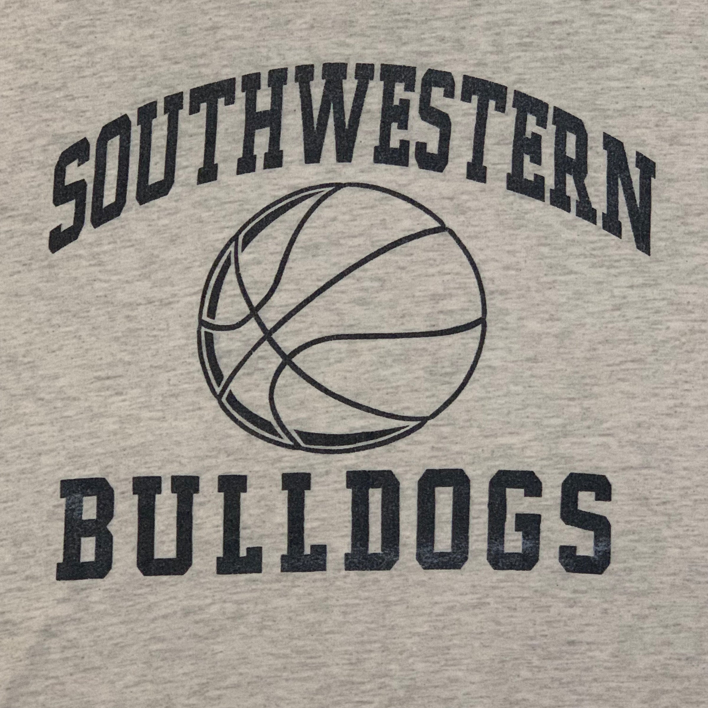1990's Faded Heather Grey Southwestern Bulldogs Basketball T-Shirt Large